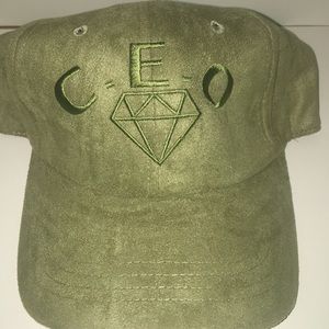 Light green soft suede ladies hat